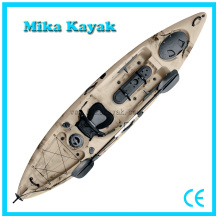 Single Seat Pedal Powered Kayak Fishing Boats Plastic Canoe